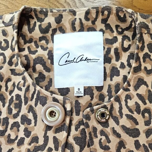 Cabi Carol Anderson by Invitation Signature Animal Print Jacket Sz S 3/4 Sleeves - Picture 5 of 10